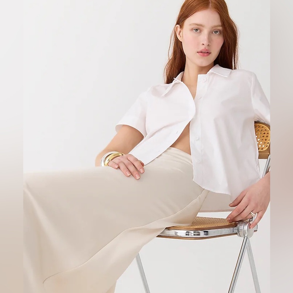 J. Crew Gywneth Slip Skirt in Natural, M, NWT